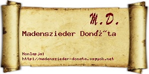 Madenszieder Donáta névjegykártya
